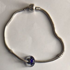 Pandora Bracelet 💯% Authentic. Marked Pandora/ ale s925 in clasp! Charm- marked